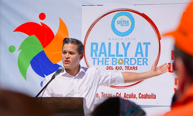 Gerardo Menchaca at a Border Unity Rally